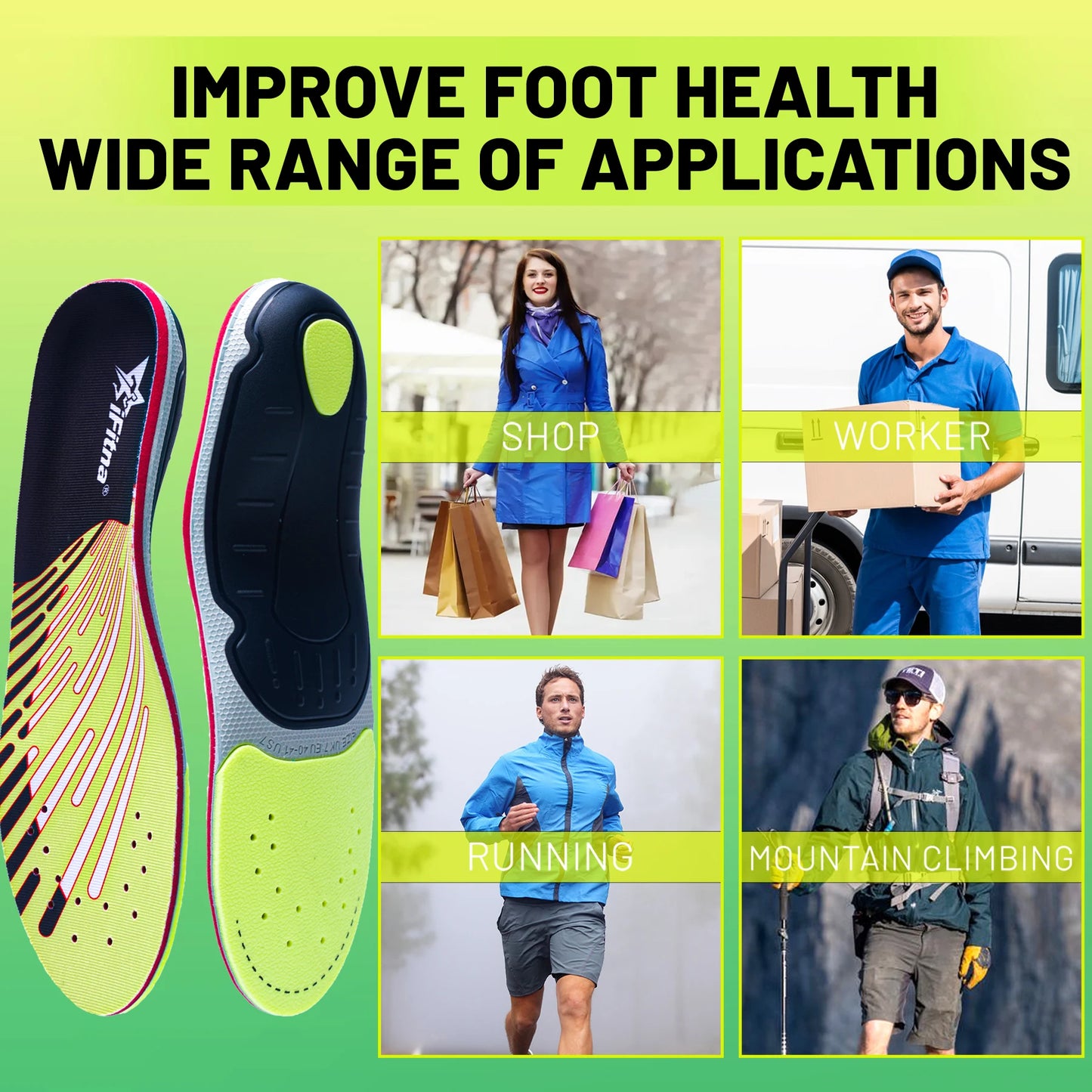 Premium Orthopedic Insoles – Plantar Fasciitis & High Arch Support